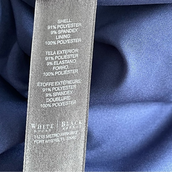 White House Black Market Navy Cropped Blazer Women's Size 6 Open Front Versatile - Picture 8 of 8